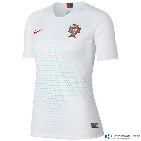 Portugal Trikot Auswarts Damen 2018 Weiß Fussballtrikots Günstig